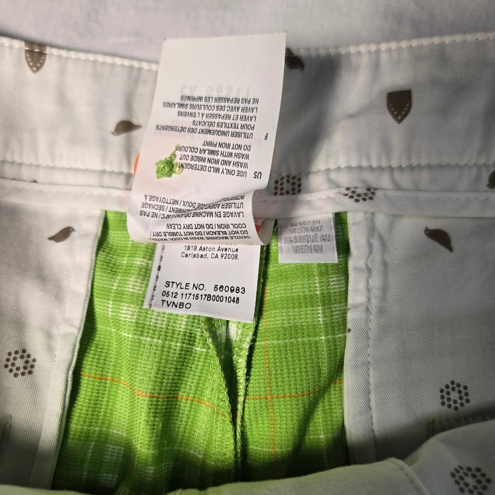 Puma Golf Shorts Mens 34 Green White Plaid Performance Small Spot  See Pics - Picture 8 of 10